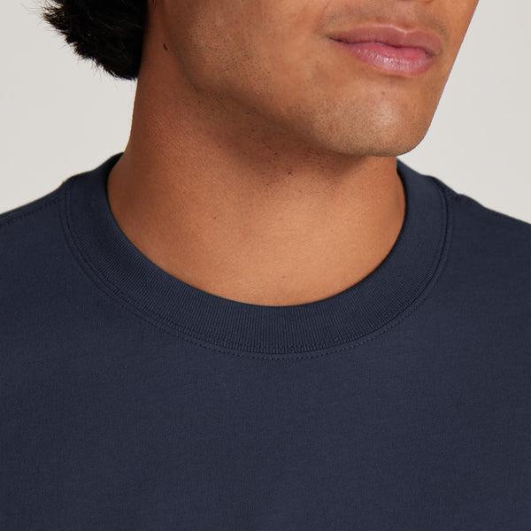 Navy Allbirds Allgood Cotton Men's T Shirts | IN1297QM