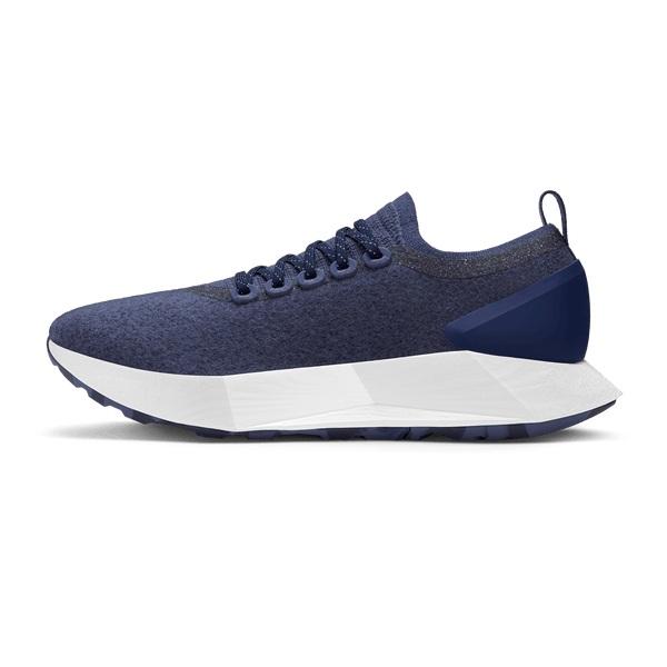 Navy Allbirds Wool Flyer Mizzles Men's Running Shoes | IN1130SG