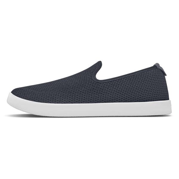 Navy / White Allbirds Tree Loungers Men's Slip On Shoes | IN1113EB