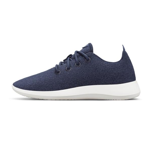 Navy / White Allbirds Wool Runner Women's Sneakers | IN1486ZU