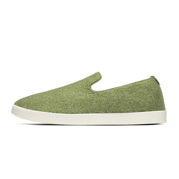 Olive Allbirds Wool Loungers Men's Slip On Shoes | IN1092BE