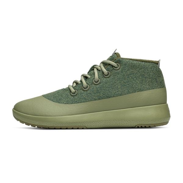 Olive Allbirds Wool Runner-up Mizzle Plus Men's High Tops | IN1226ZU