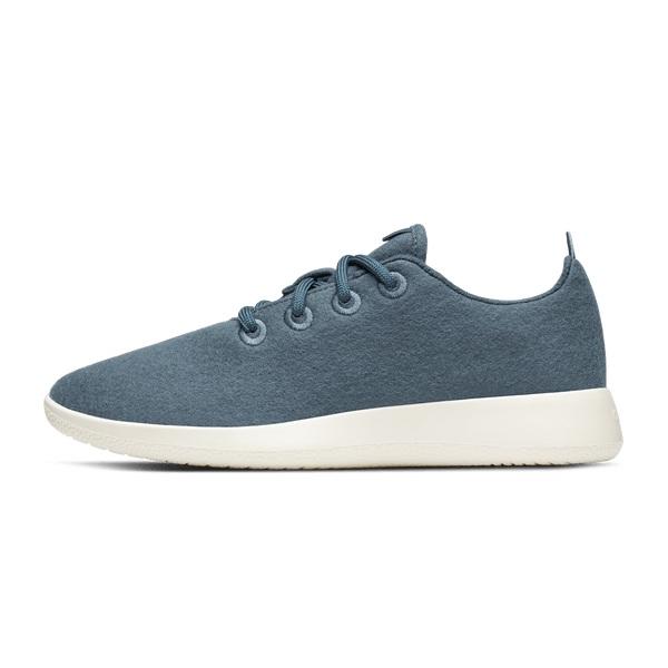 Silver / White Allbirds Wool Runner Men's Sneakers | IN1064MQ