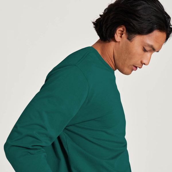 Turquoise Allbirds Allgood Cotton Long Sleeve Men's T Shirts | IN1291UZ