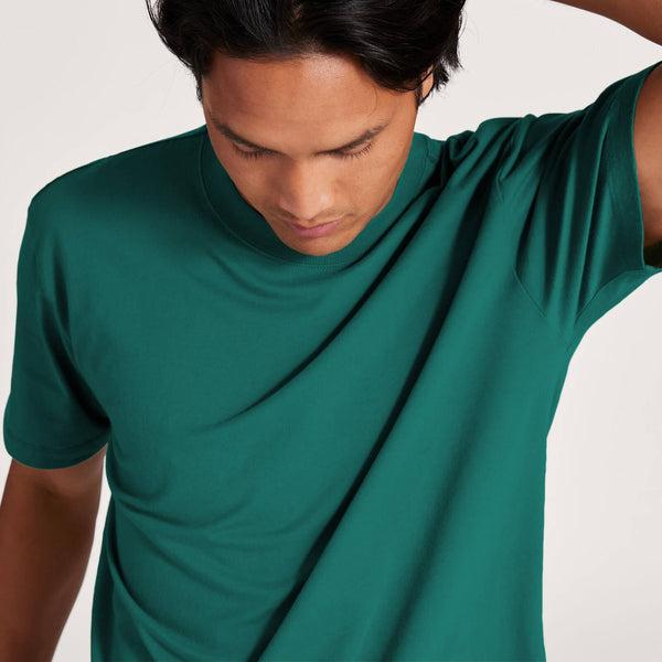 Turquoise Allbirds Allgood Cotton Men's T Shirts | IN1298MQ