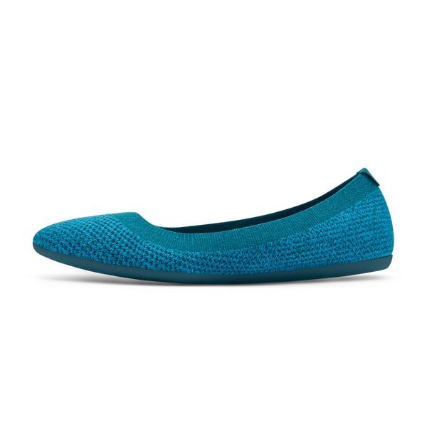 Turquoise Allbirds Tree Breezers Women's Flat Shoes | IN1665VR