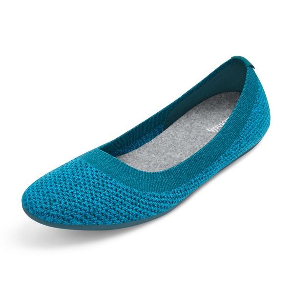 Turquoise Allbirds Tree Breezers Women\'s Flat Shoes | IN1665VR