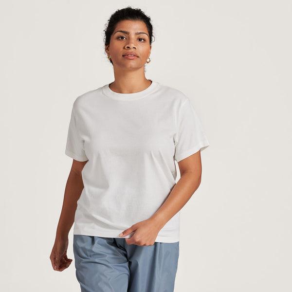 White Allbirds Allgood Cotton Women's T Shirts | IN1745XY