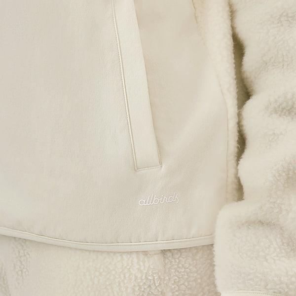 White Allbirds Fluff Fleece Pullover Women's Hoodie | IN1778FD