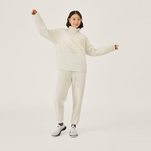 White Allbirds Fluff Fleece Women\'s Pants | IN1765QM