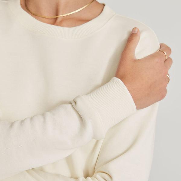 White Allbirds R&R Sweat Women's Shirts | IN1755AH