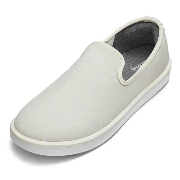 White Allbirds Wool Lounger Woven Men\'s Slip On Shoes | IN1084YX