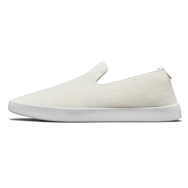 White Allbirds Wool Loungers Men's Slip On Shoes | IN1093VR