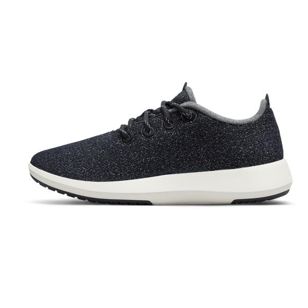 White / Black Allbirds Wool Mizzles Men's Sneakers | IN1051DF