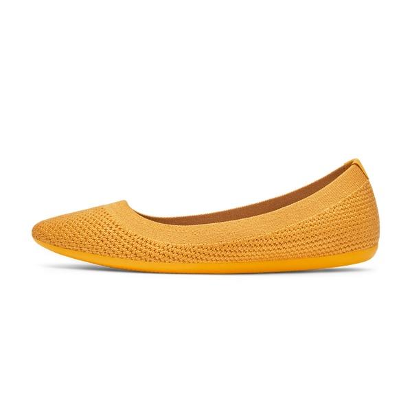 Yellow Allbirds Tree Breezers Women's Flat Shoes | IN1667XY